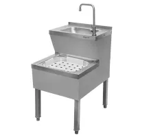 Stainless steel cleaning sink with mop basin S-50 cm G-61 cm H-84 cm N