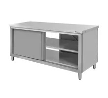 Central stainless steel pass-through table S-180 cm G-70 cm H-85 cm N