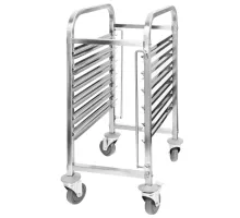 Stainless steel trolley for containers GN 6-shelf S-38 cm G-55 cm H-95 cm N