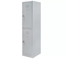 Apģērbu skapītis BHP J-40/2 ar divām durvīm pelēks S-40 cm G-50 cm H-180 cm skrūvēts N