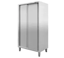 Stainless steel warehouse cabinet 2-door S-80 cm G-50 cm H-180 cm N