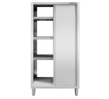 Stainless steel walk-through cabinet S-100 cm G-50 cm H-180 cm N