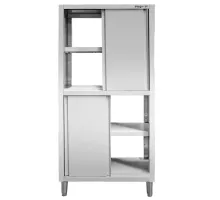 Stainless steel cabinet pass-through divided S-80 cm G-60 cm H-180 cm N