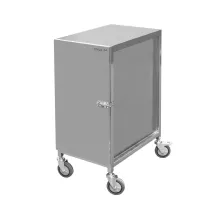 Stainless steel transport trolley with lock for containers GN S-38 cm G-55 cm H-90 cm N
