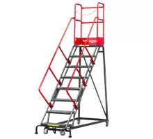 Mobile warehouse ladder H-204 cm 8 steps N