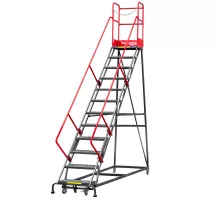 Mobile warehouse ladder H-306 cm 12 steps N