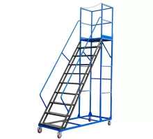 Mobile warehouse ladder STANDARD H-250 cm 10 steps N