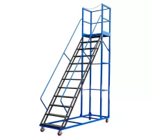 Standarta pārvietojamās noliktavas kāpnes H-300 cm 12 pakāpieni N