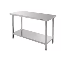 Central stainless steel table with shelf STANDARD S-120 cm G-60 cm H-85 cm N