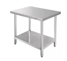 Central stainless steel table with STANDARD shelf S-80 cm G-60 cm H-85 cm N