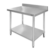 Wall-mounted stainless steel table with shelf STANDARD S-100 cm G-60 cm H-85 cm N