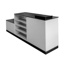 Tirdzniecības lete H- 120/70 cm L- 300 cm G- 60 cm gaiši pelēks 1700 N