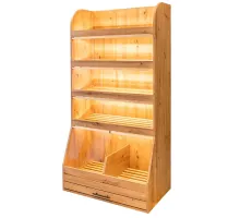 Bakery display rack made of plexi with LED lighting H- 205 cm L- 100 cm G- 60 cm Artisan Oak 5307 N