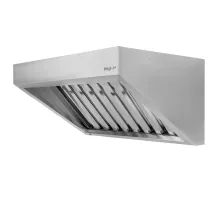 Virtuves ventilācijas nosūcējs slīps no nerūsējošā tērauda S-100 cm G-70 cm H-50 cm N