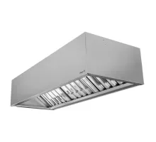 Kastveida izplūdes pārsegs no nerūsējoša tērauda S-200 cm G-70 cm H-50 cm N