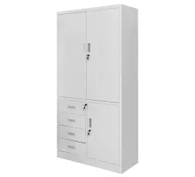 Metal office cabinet WENUS W-10 for documents with pull-out drawers gray S- 90 cm G- 40 cm H-185 cm collapsible N