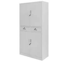 Metal office cabinet VENUS W-02 for documents with gray drawers S- 90 cm G- 40 cm H-185 cm collapsible N