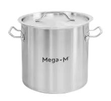 Augsts gastronomijas katls ar vāku Standarts 12l diam. 25 cm x h 25 cm N