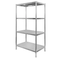 Twisted stainless steel rack with 4 shelves S-100 cm G-60 cm H-180 cm N
