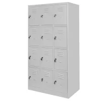 BHP lokera skapis J-90/12 12 durvju pelēks S-90 cm G-50 cm H-180 cm saliekams N