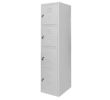 BHP skapju skapis J-40/4 ar 4 durvīm pelēks S-40 cm G-50 cm H-180 cm skrūvējams N