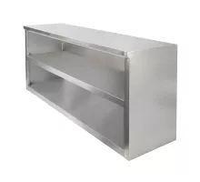 Atvērta piekaramā skapīša no nerūsējošā tērauda S-150 cm G-40 cm H-60 cm N