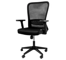 Furvero Norma BP/A2D/L1D melnais biroja grozāmais krēsls N