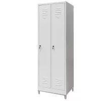 BHP drēbju skapis J-60 uz pamatnes ar kājiņām 2 durvju pelēks S-60 cm G-50 cm H-190 cm skrūvēts N