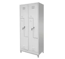 BHP apģērbu skapis J-80/L ar kājām 4 durvju tips L pelēks S-80 cm G-50 cm H-190 cm skrūvējams N