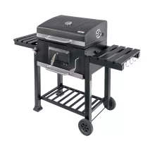 Charcoal garden grill with 2x side table 55x42 N
