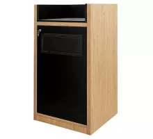 Trash bin with tray space H- 120 cm L- 60 cm G- 58 cm stone oak N