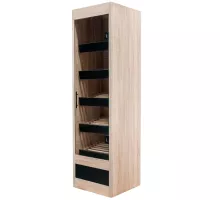 Slēgts maizes plaukta modulis H-205 cm L-60 cm G-58 cm ozols sonoma / melns N