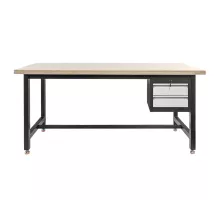 Workbench S-180 cm + cabinet with 2 drawers system 01 graphite/gray facade N