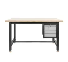 Darbagalds S-150 cm + skapītis ar 3 atvilktnēm sistēma 01 grafīts/pelēks fronts N