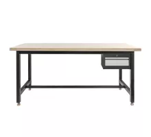 Workbench S-180 cm + cabinet 1 drawer system 01 graphite/facade gray N