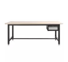 Workbench S-200 cm + cabinet 1 drawer system 01 graphite/facade gray N