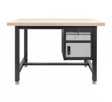 Darbagalds S-120 cm + skapītis ar durvīm 1 atvilktne sistēma 01 grafīts / priekšpuse pelēka N