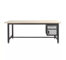 Workbench S-200 cm + cabinet with doors 1 drawer system 01 graphite/front gray N