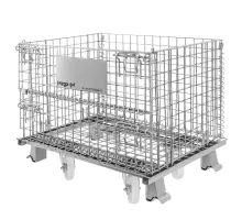 Sieta konteiners Gitterkastē S-80 cm G-60 cm H-64 cm acs 5x5 cm stiprināts ar grozāmiem riteņiem cinkots N