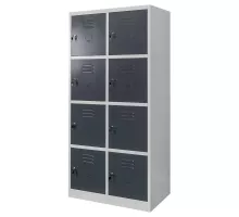 BHP skapīši J-80/8 8 durvju pelēka/grafīta priekšējā daļa S-80 cm G-50 cm H-180 cm skrūvējams N