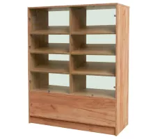 Cepumu vitrīna H-152 cm L- 120 cm G- 50 cm ozolkoka krafta N