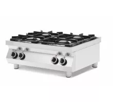 Gāzes plīts, 4 degļi, Kitchen Line – novietošanai uz darba virsmas, HENDI, Kitchen Line, 19kW, 800x700x(H)310mm, 227381