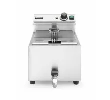 Фритюрница ручная Profi Line со сливным краном, 8 л, HENDI, Profi Line, 8л, серый, 230В/3500Вт, 305x515x(H)354мм, 209202
