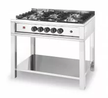 Gāzes plīts - 5 degļi, ar atvērtu rāmi, HENDI, Kitchen Line, 14,3kW, 900x640x(H)910mm, 225806
