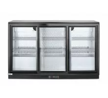 Back bar refrigerator with triple sliding doors, Arktic, 308L, Black, 220-240V/160W, 1350x520x(H)865mm, 235836