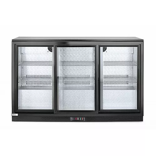 Triju bīdāmu durvju bāra ledusskapis, Arktic, 308L, Melns, 220-240V/160W, 1350x520x(H)865mm, 235836