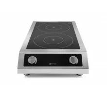 Плита индукционная двойная 7000, HENDI, Profi Line, 400В/7000Вт, 405x700x(H)145мм, 239346