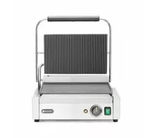 Kontaktgrils Panini, HENDI, rievota augša un gluda apakša, 230V/2200W, 430x370x(H)514mm, 263662
