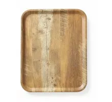 Servēšanas paplāte ar melamīna laminātu, ar koka rakstu, HENDI, Koksnes krāsas, 330x430mm, 508879