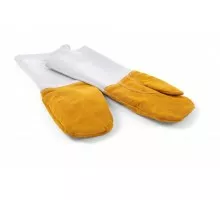 Heat resistant leather barbecue mitts - 2 pcs, HENDI, 2 pcs., (L)460mm, 556658